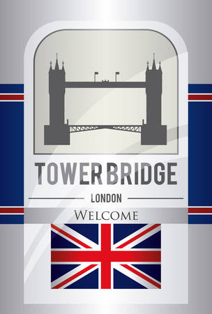 London design over gray background, illustrationのイラスト素材