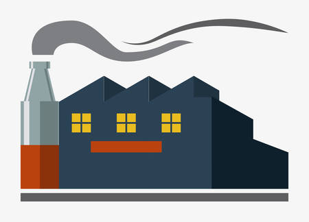 Industry design over white background, illustrationのイラスト素材