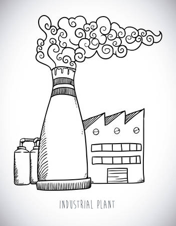 Industry design over white background, illustrationのイラスト素材