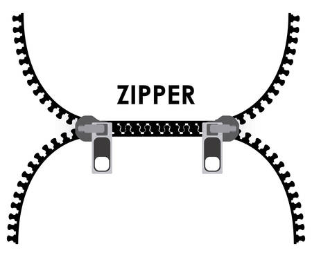 Zipper design over white background, illustrationのイラスト素材