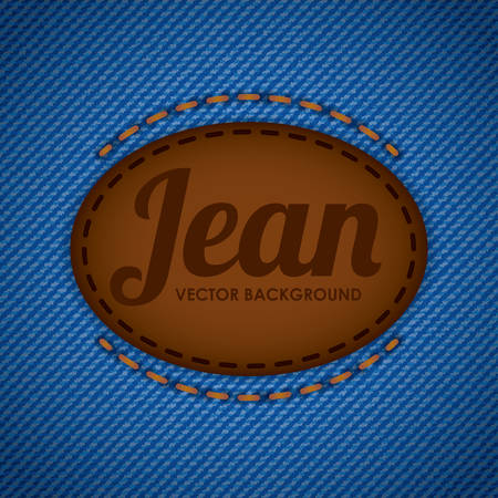Jean design over blue background, vector illustrationのイラスト素材