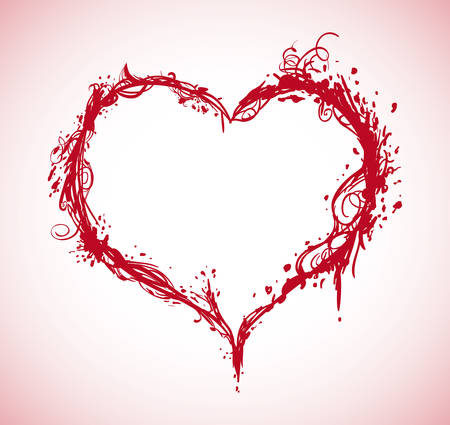 Heart design over pink background, vector illustrationのイラスト素材