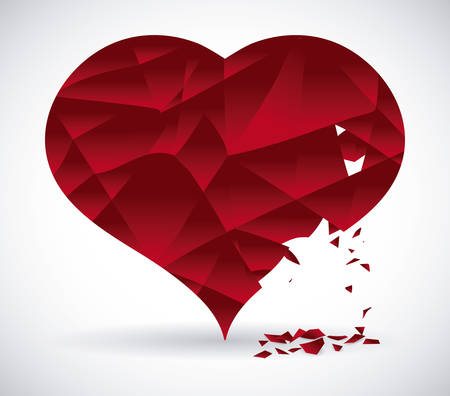 Heart design over gray background, vector illustrationのイラスト素材