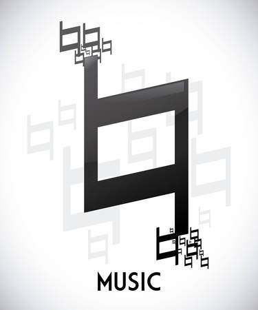 Music design over gray background, vector illustrationのイラスト素材
