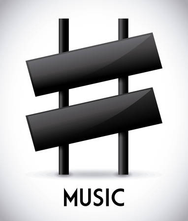 Music design over gray background, vector illustrationのイラスト素材