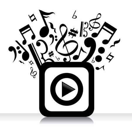 Music design over white background, vector illustrationのイラスト素材