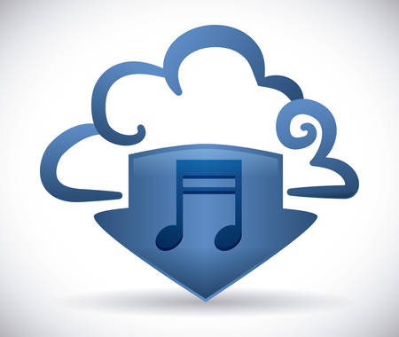 Music design over gray background, vector illustrationのイラスト素材