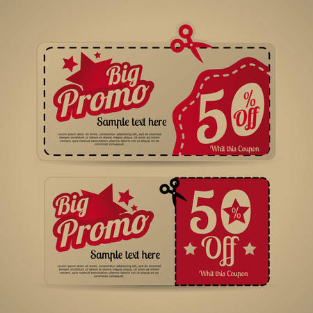 store ad over beige background vector illustrationのイラスト素材