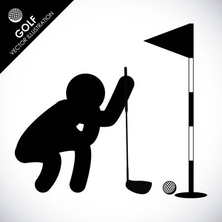 golf design over gray background vector illustrationのイラスト素材