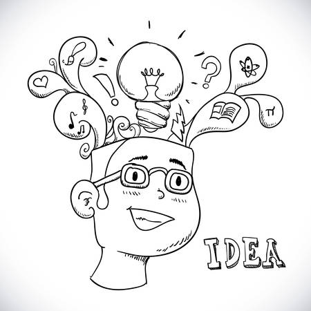 idea design over white background vector illustrationのイラスト素材