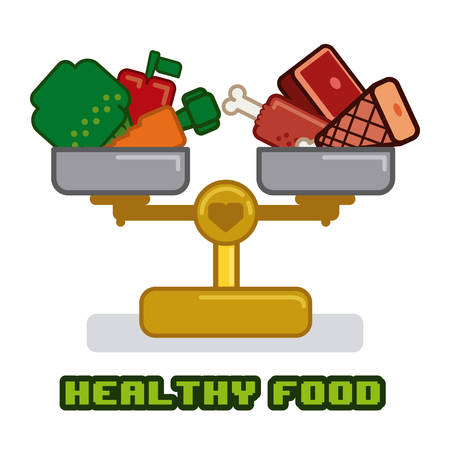 healthy design over white  background vector illustrationのイラスト素材