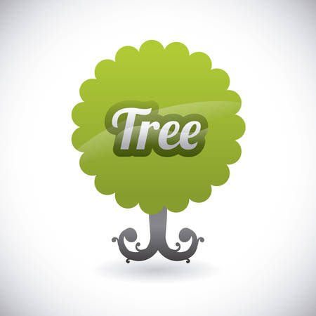tree design over gray background vector illustrationのイラスト素材