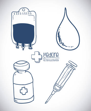 medicine design over gray background vectro illustrationのイラスト素材