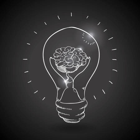 think design over  black background vector illustrationのイラスト素材