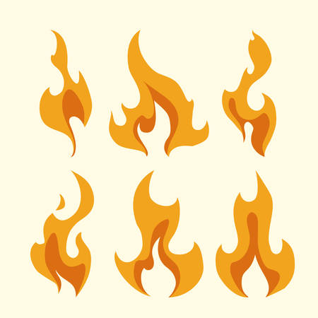 fire design over white background vector illustrationのイラスト素材
