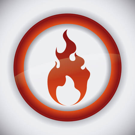 fire design over gray background vector illustrationのイラスト素材