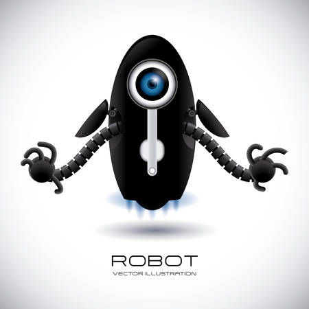 robot design over gray background vector illustration のイラスト素材