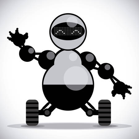 robot design over gray background vector illustration のイラスト素材