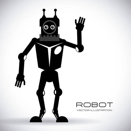 robot design over gray background vector illustration のイラスト素材