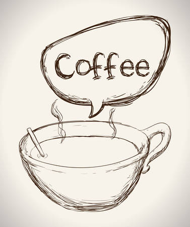 coffee design over gray background vector illustrationのイラスト素材