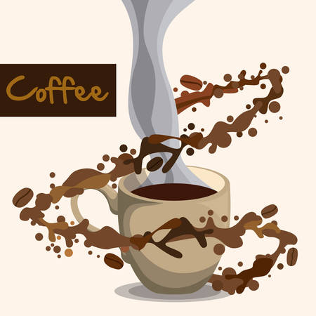 coffee design over background vector illustrationのイラスト素材