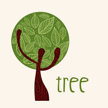 tree design over white background vector illustrationのイラスト素材