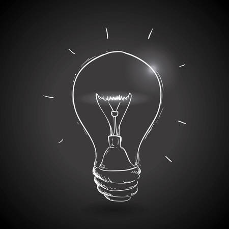 think design over  black background vector illustrationのイラスト素材