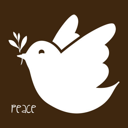peace design over brown background vector illustrationのイラスト素材