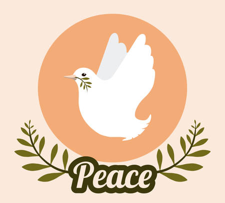 peace design over pink background vector illustrationのイラスト素材