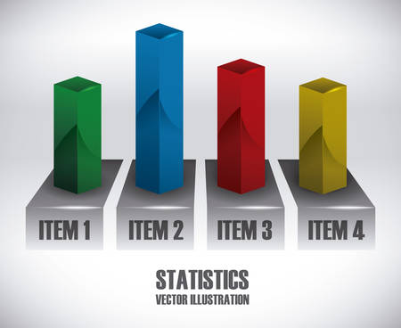 statistics graphic design , vector illustrationのイラスト素材