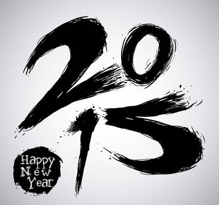 happy new year graphic design , vector illustrationのイラスト素材