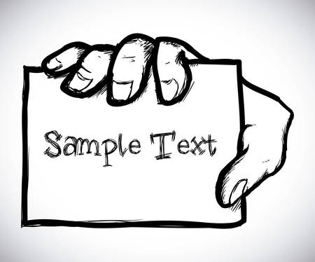hand card graphic design , vector illustrationのイラスト素材