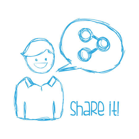 share it graphic design , vector illustrationのイラスト素材