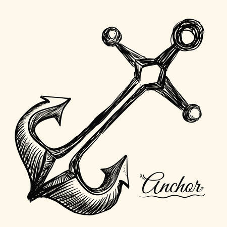 anchor design , vector illustrationのイラスト素材