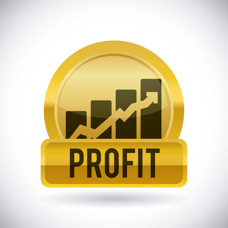 profit graphic design , vector illustrationのイラスト素材
