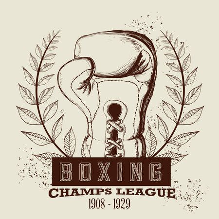boxing label design, vector illustration eps10 graphicのイラスト素材