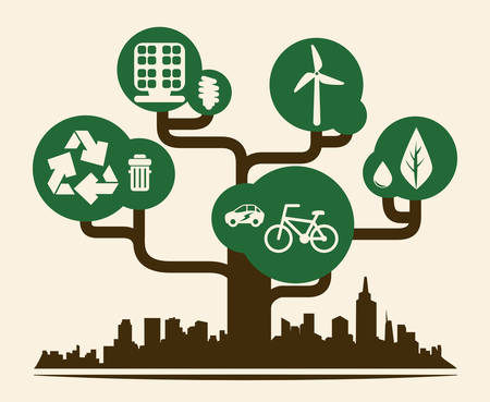 eco city design, vector illustration eps10 graphicのイラスト素材