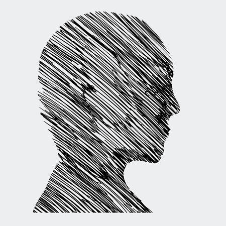 human profile design, vector illustrationのイラスト素材