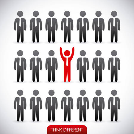 think different design, vector illustration eps10 graphicのイラスト素材