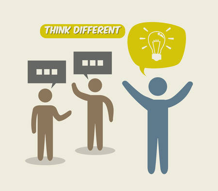 think different design, vector illustration eps10 graphicのイラスト素材