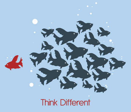 think different design, vector illustration eps10 graphic