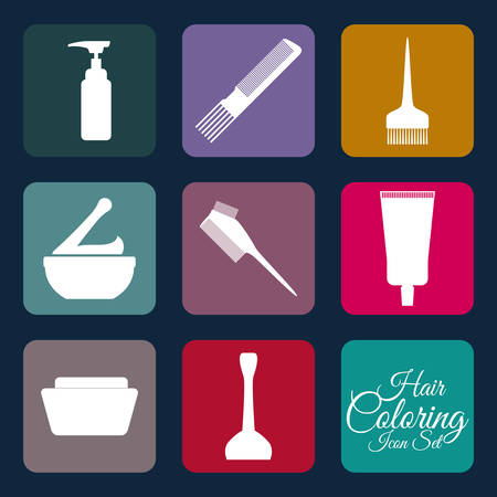 hairdressing icon design, vector illustration eps10 graphicのイラスト素材