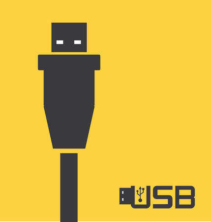 usb connection design, vector illustration eps10 graphicのイラスト素材