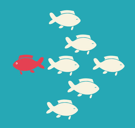 think different design, vector illustration eps10 graphicのイラスト素材