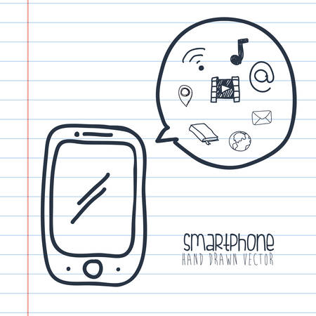 smartphone icon design, vector illustration eps10 graphicのイラスト素材