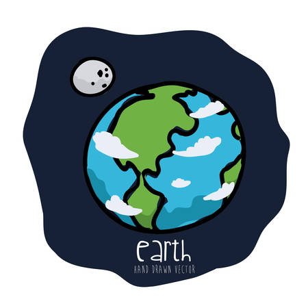 earth drawn design, vector illustration eps10 graphicのイラスト素材