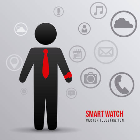 smart watch design, vector illustration eps10 graphicのイラスト素材