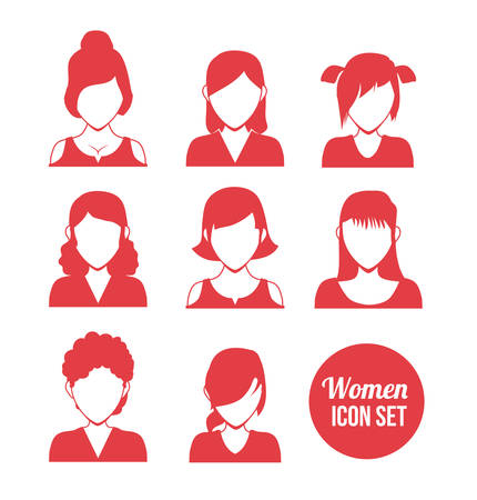 women icon design, vector illustration eps10 graphicのイラスト素材