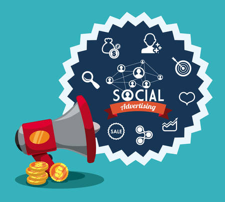 social advertising design, vector illustration eps10 graphicのイラスト素材