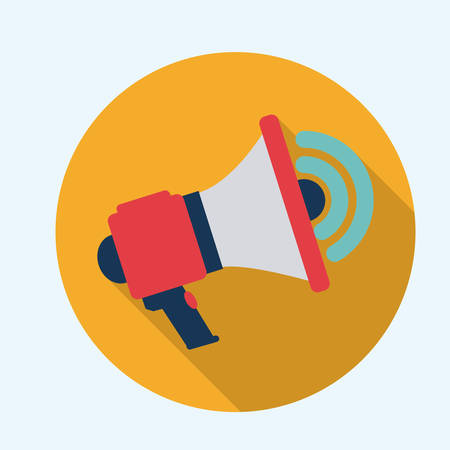 megaphone icon design, vector illustration eps10 graphicのイラスト素材